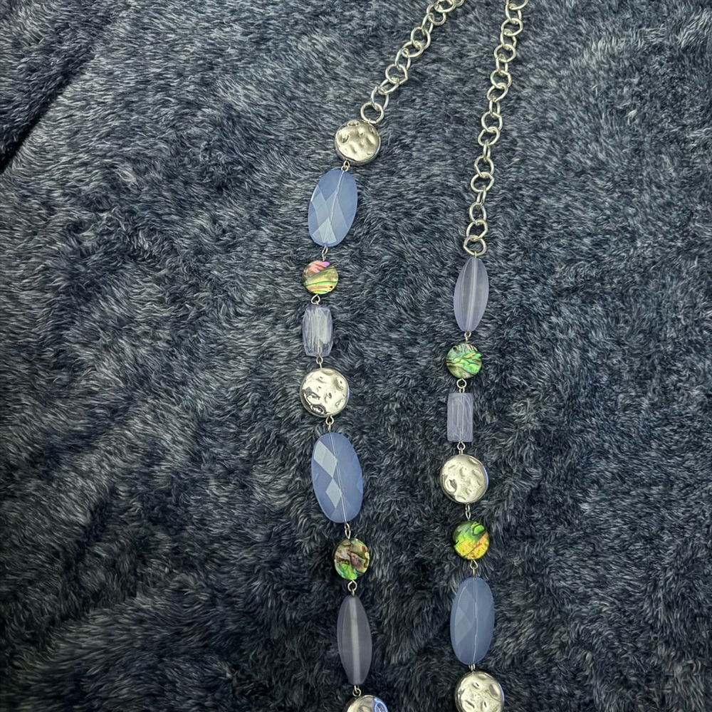Blue Beauty. This one of a kind Necklace. Perfect with Jeans - Picture 2 of 3